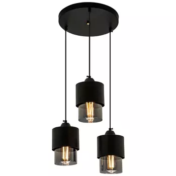 Каскадный светильник с 3-мя плафонами из дымчатого стекла Volta Flos Cascade Hanging Lamp