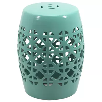 Керамический табурет Geometric Circles Garden Stool - Light Blue