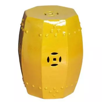 Керамический табурет Octagon Prosperity Garden Stool - Yellow