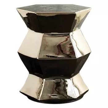 Керамический табурет Silvered Stool - Hexagon