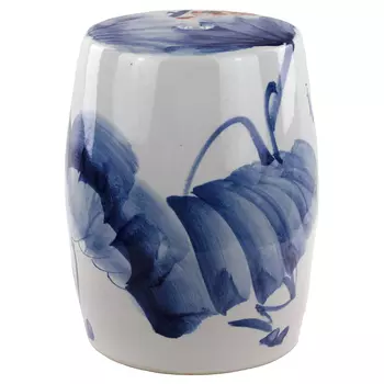 Керамический табурет White-Blue Fusion