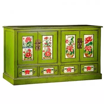 Китайский комод Rustic Cupboard Зеленый