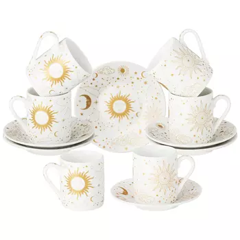 Кофейный сервиз из фарфора с рисунком звезд и созвездий 100 мл Porcelain Astronomy Collection