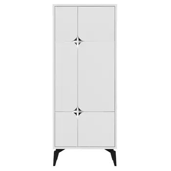 Комод белый с 4-мя дверцами на металлических ножках SPARK MULTIPURPOSE CABINET WHITE