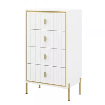 Комод белый высокий с ящиками Antique Order