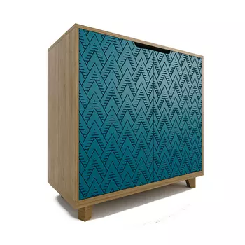 Комод бирюзовый орнамент треугольники Brian