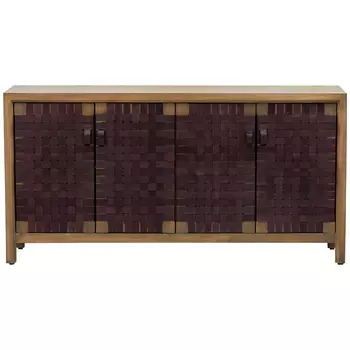 Комод Braided Leather Wood Chest of Drawers L