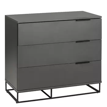 Комод цвета графит с 3-мя ящиками Strict Lines