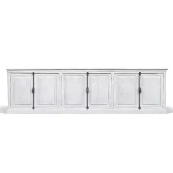 Комод длинный в стиле прованс Haldor Provence HARMONIE Glacier White Белый