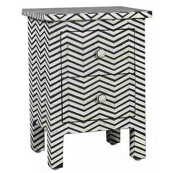 Комод инкрустация костью Inlaid Bone Chevron Mini