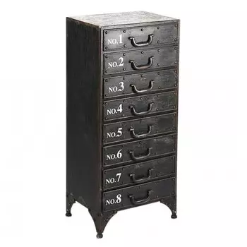 Комод металлический в стиле Лофт Industrial Loft Rustic Iron 8 Drawer Dresser