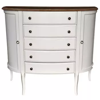 Комод полукруглый с ящиками и дверцами в стиле прованс Montmartre Provence Chest of Drawers