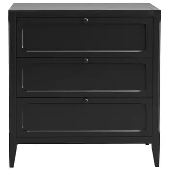 Комод с 3-мя ящиками черный Silva Black Chest of Drawers