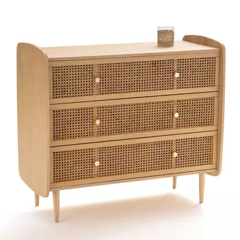 Комод с 3-мя ящиками из плетеного ротанга Aelius Rattan Wicker Chest of drawers