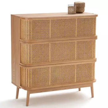 Комод с 3-мя ящиками из плетеного ротанга Ruiz Light Chest of Drawers