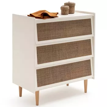 Комод с 3-мя ящиками из ротанга Blais Cream Wicker Furniture