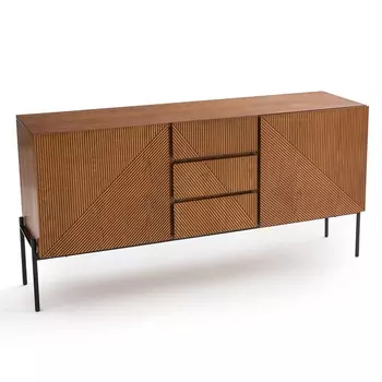 Комод с геометрическим рисунком Anders Chest of drawers с 3-мя ящиками и 2-мя дверцами