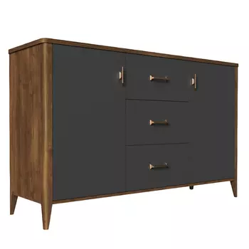 Комод с тремя ящиками и дверцами из массива бука Tasteful Furniture