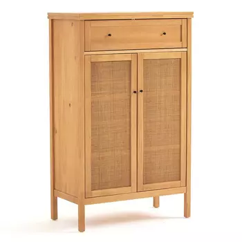 Комод в скандинавском стиле с плетеными дверцами Niels Wicker 3 drawers