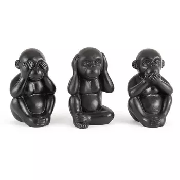 Комплект их 3-х статуэток Three Black Monkeys