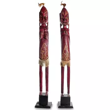 Комплект из 2-х деревянных статуэток Asmat Statuettes Red