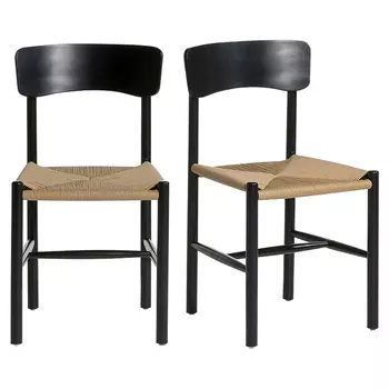 Комплект из 2-х стульев Wicker Black Chairs