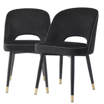 Комплект из двух стульев Eichholtz Dining Chair Cliff set of 2 black