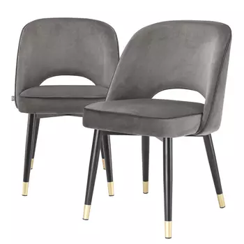 Комплект из двух стульев Eichholtz Dining Chair Cliff set of 2 grey