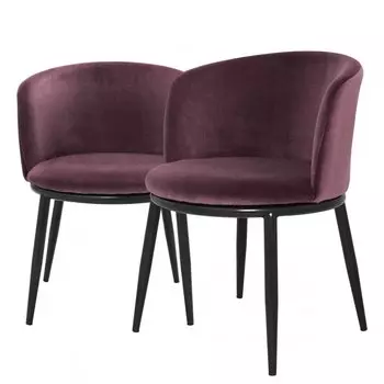 Комплект из двух стульев Eichholtz Dining Chair Filmore Set Of 2 purple