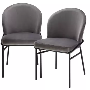 Комплект из двух стульев Eichholtz Dining Chair Willis Set of 2 grey
