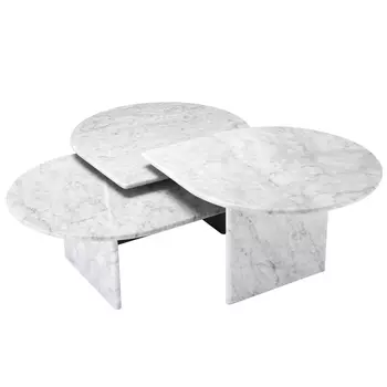 Комплект кофейных столов Eichholtz Coffee Table Naples Set of 3 Carrera