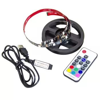 Комплект светодиодной ленты 7,2W/m 30LED/m 5050SMD разноцветная 0,5М
