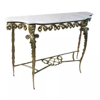 Консоль бронзовая с мраморной столешницей Bronze De Console
