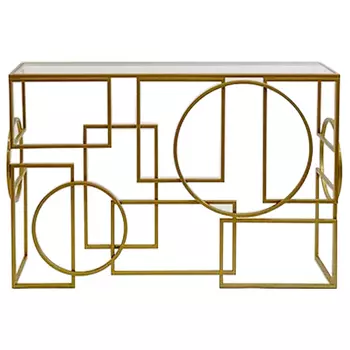 Консоль Geometric Figures Gold Console