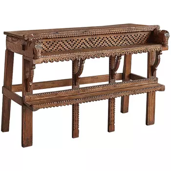 Консоль из антикварного тика Aleta Wooden Console