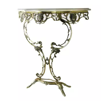Консоль из бронзы с мраморной столешницей Bronze De Console