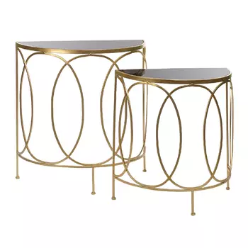 Консоль полукруглая Frame Metallic Gold