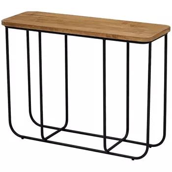 Консоль с деревянной столешницей Lyon Wood Metal Console