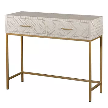 Консоль с инкрустацией белая Juliet