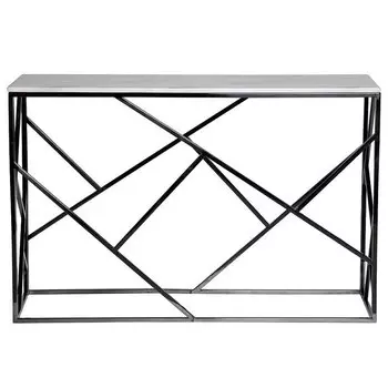 Консоль Serene Furnishing Dark Chrome Marble Top Console