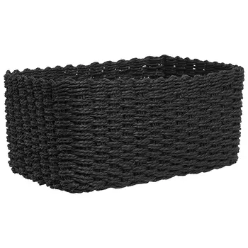 Корзина для хранения плетеная черная Twine Basket