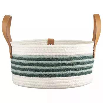 Корзина для хранения с ручками плетеная Interlacement Green