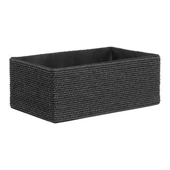 Корзина плетеная черная Black Wicker Basket