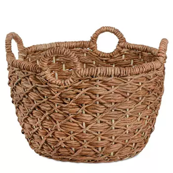 Корзина плетеная Wicker basket 4 handles