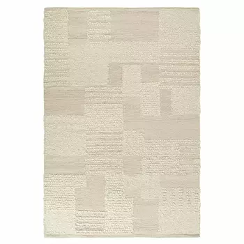 Ковер бежевого цвета из шерсти с узором Opulent Symmetry Patchwork