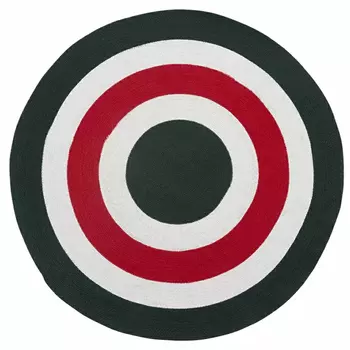 Ковер круглый из хлопка с контрастным узором Bullseye