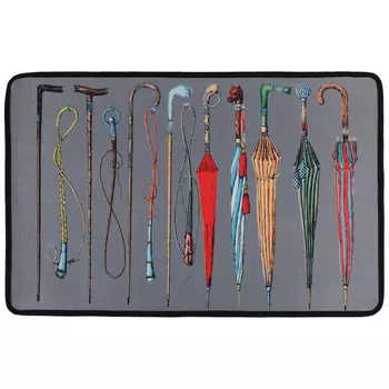 Ковер Umbrellas And Canes Fornasetti Rug gray