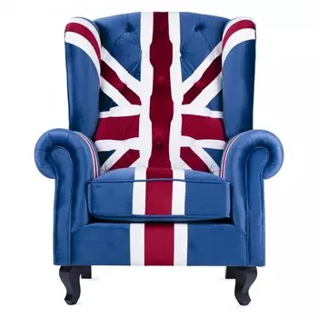 Кресло Armchair Union Jack velvet