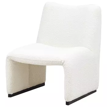 Кресло белое Cress White Boucle Collection Armchair