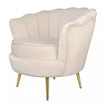 Кресло Белый велюр Trapezium Milk velvet